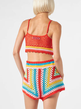 Multicolor crochet top - MC2 Saint Barth