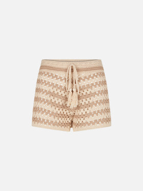 Multicolor crochet shorts - MC2 Saint Barth