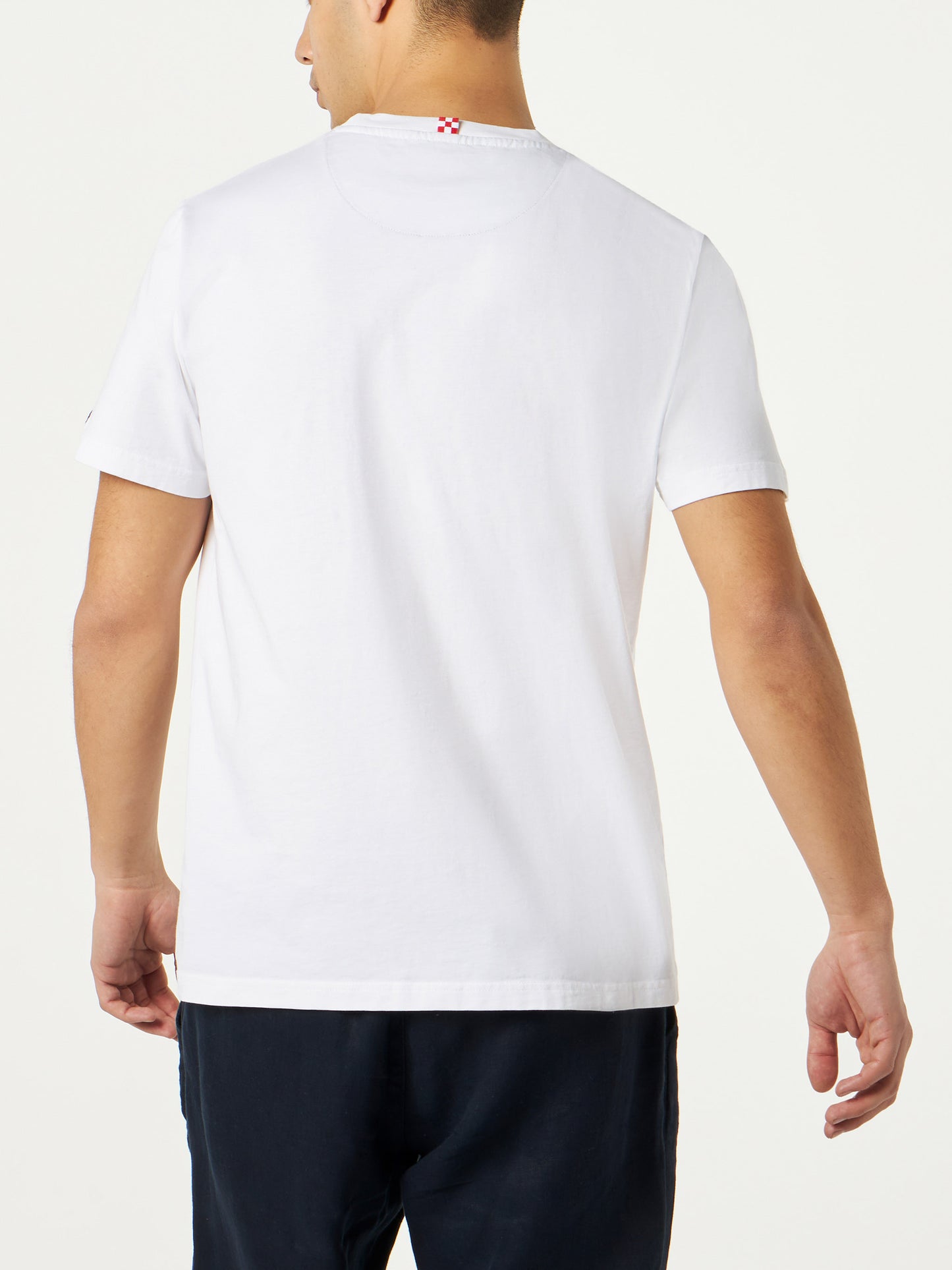 T-shirt uomo in cotone con taschino stampato