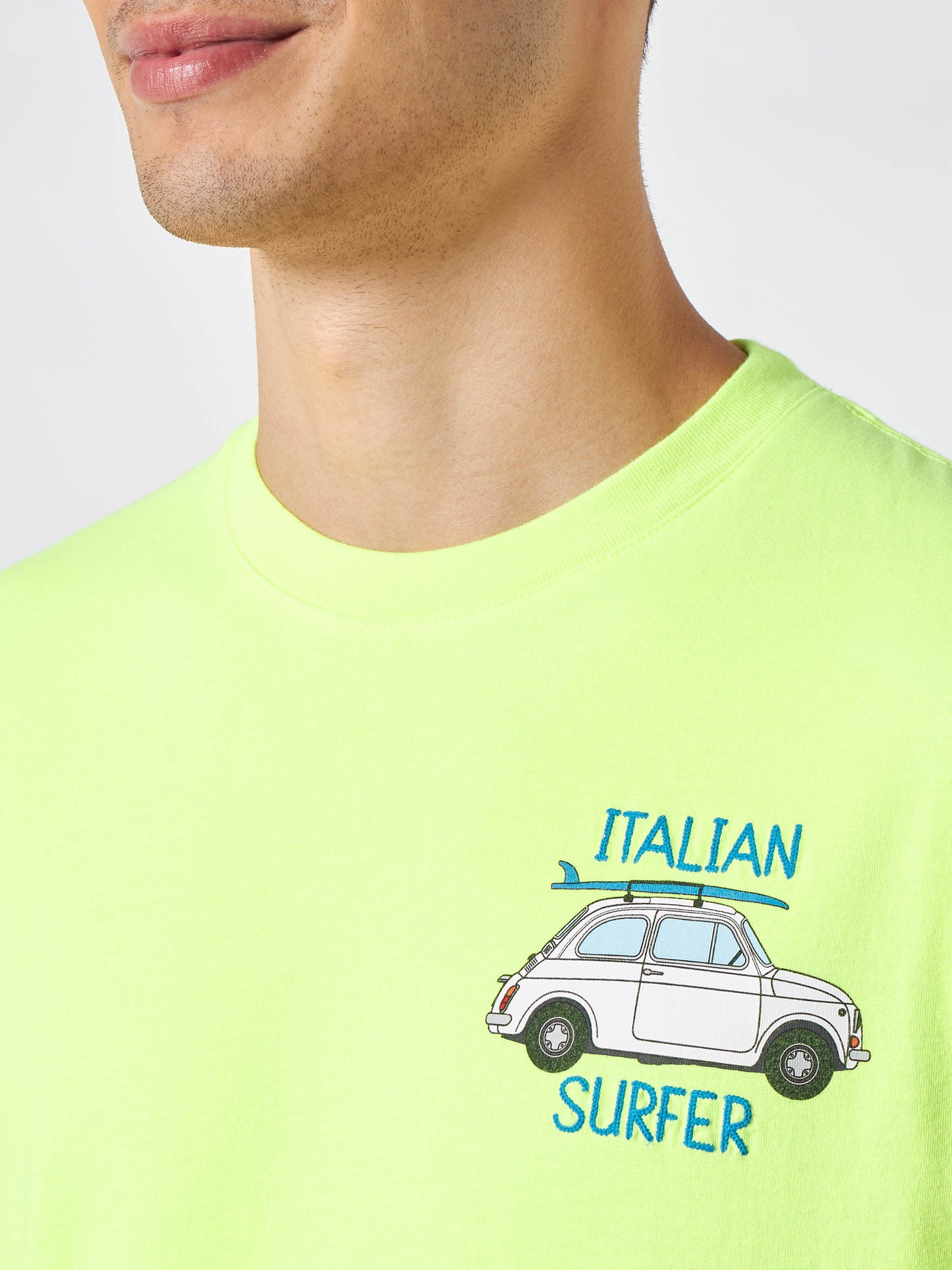 Man cotton t-shirt with Fiat 500 print | FIAT 500© SPECIAL EDITION