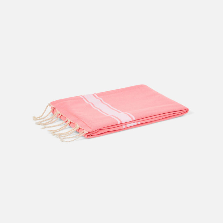 Fluo pink fouta doubled with sponge