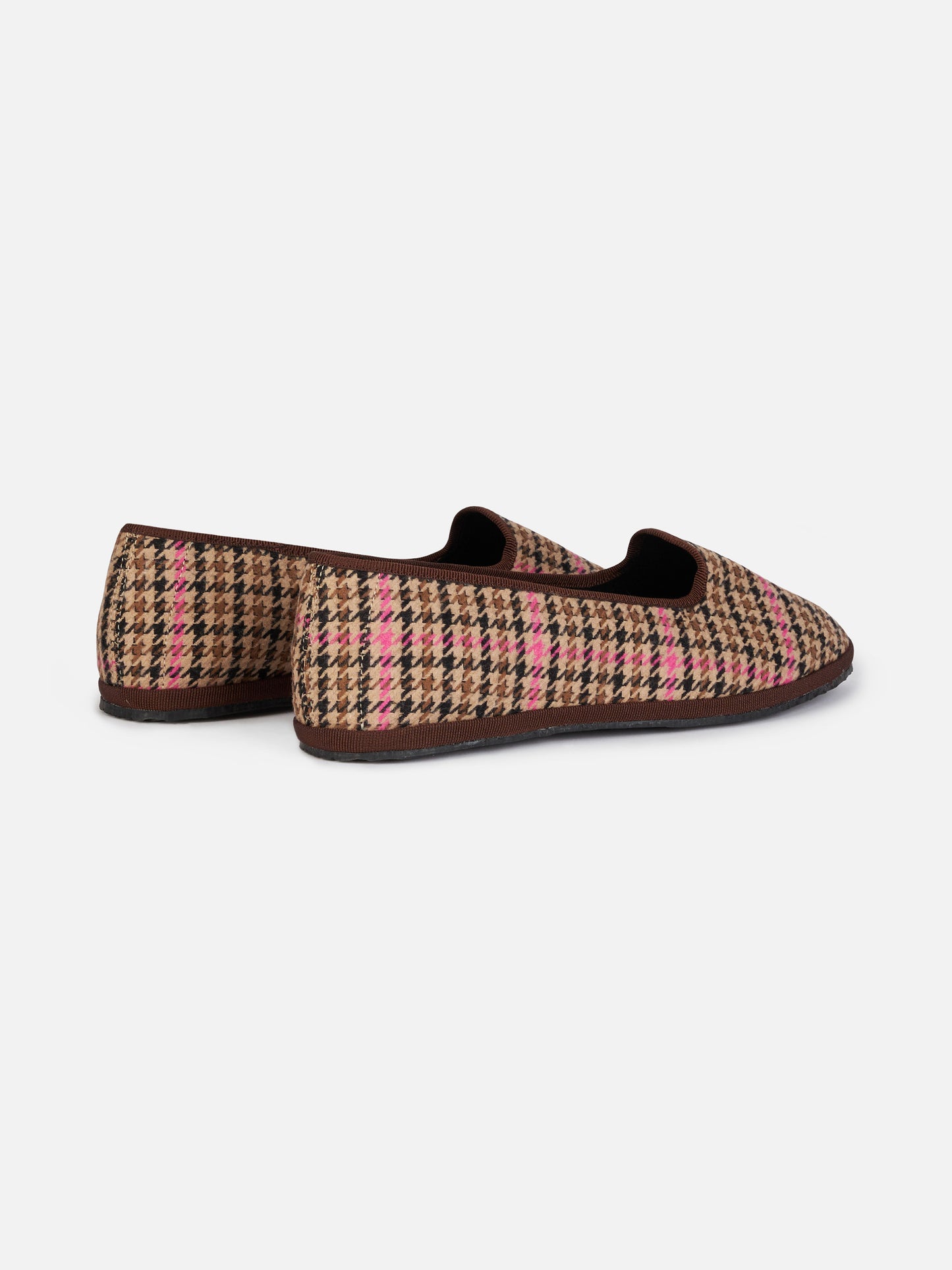 Woman pied de poule slipper loafers | MY CHALOM SPECIAL EDITION - MC2 Saint Barth