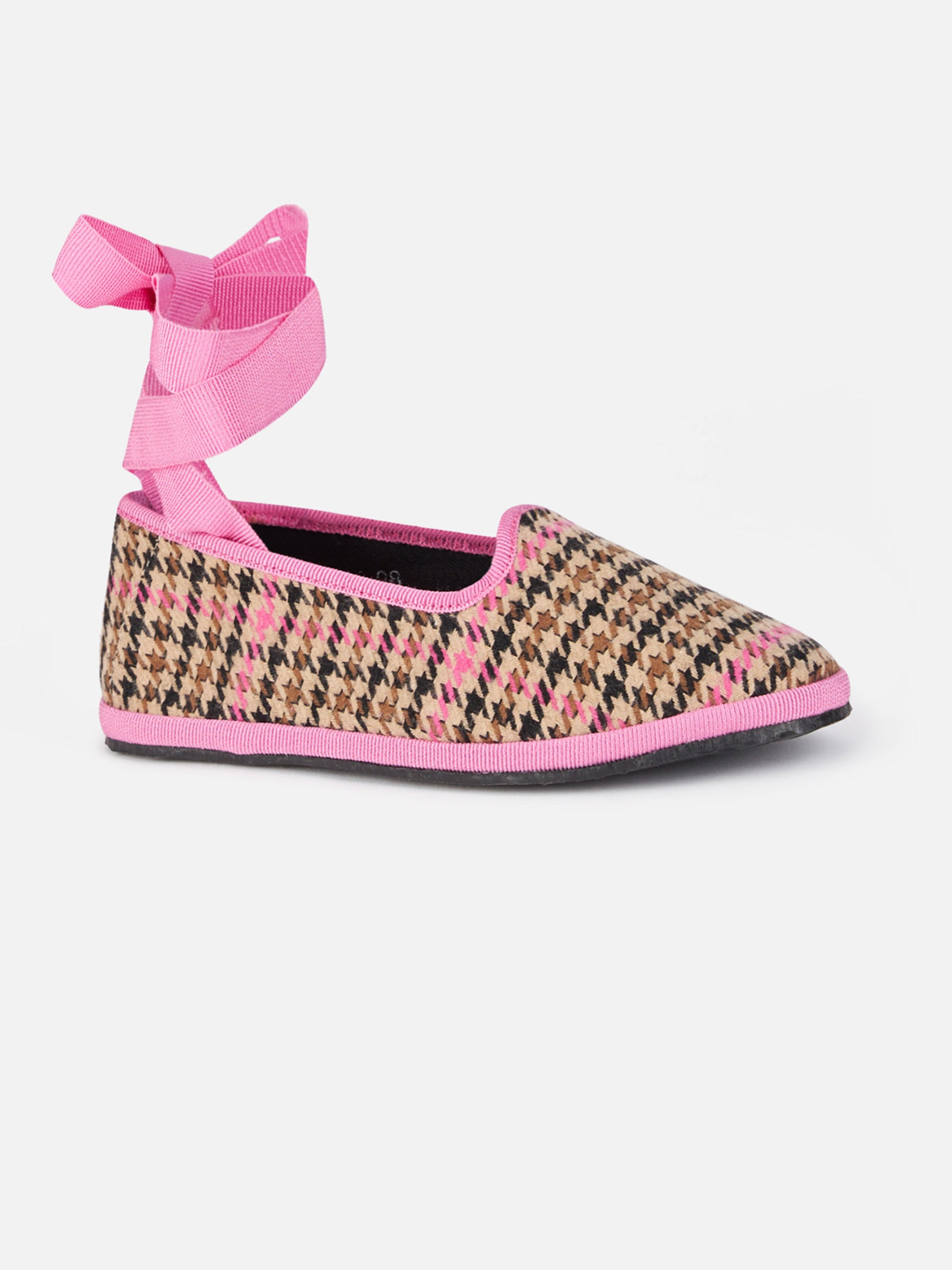 Girl pied de poule slipper loafers | MY CHALOM SPECIAL EDITION - MC2 Saint Barth