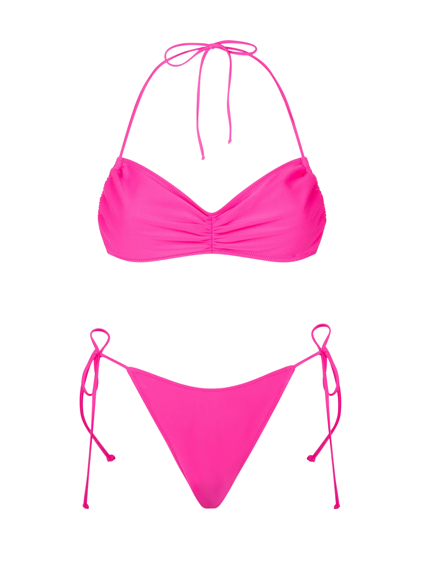 Bandeau-Bikini für Damen in Fuchsia