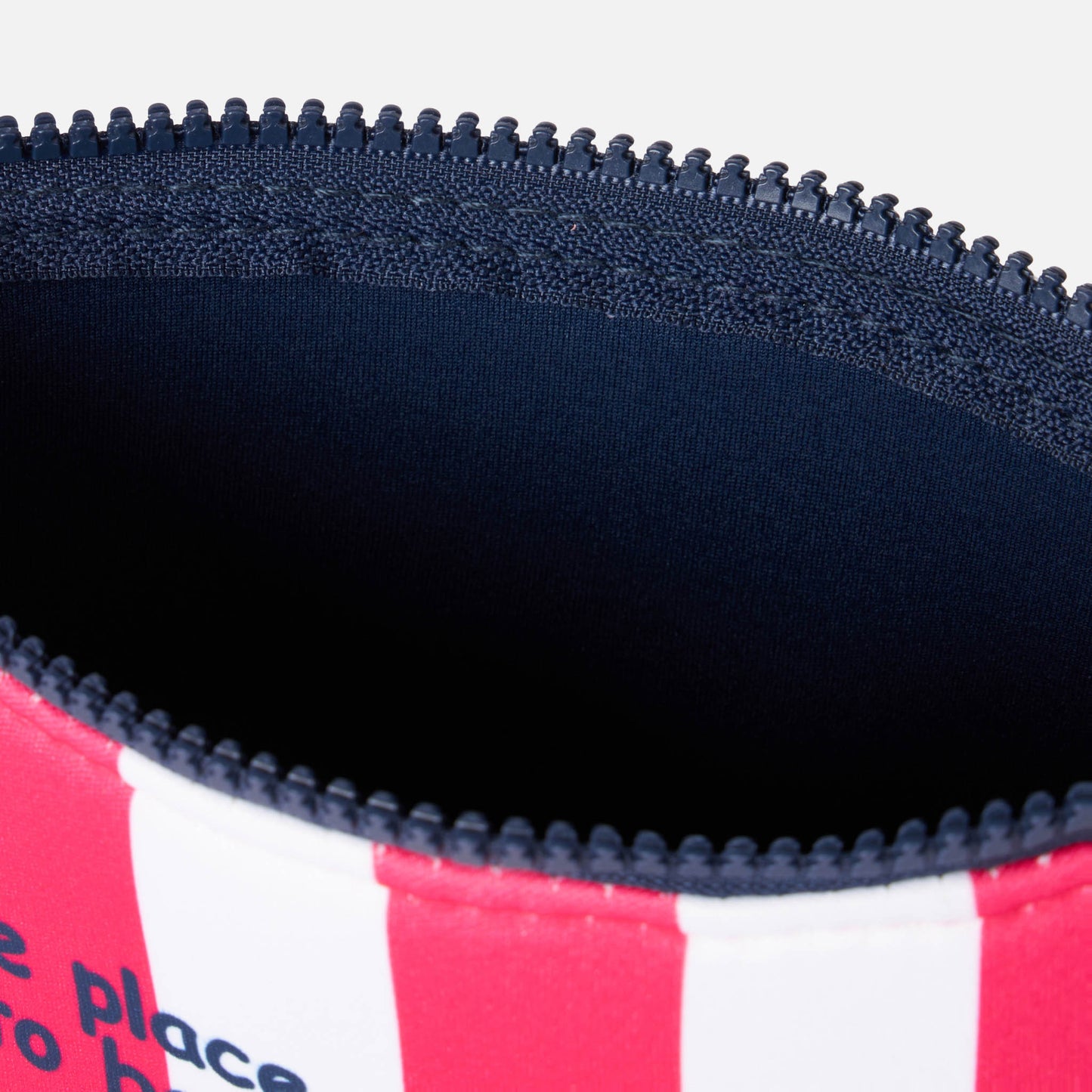 Pochette Aline in scuba con stampa a righe fucsia