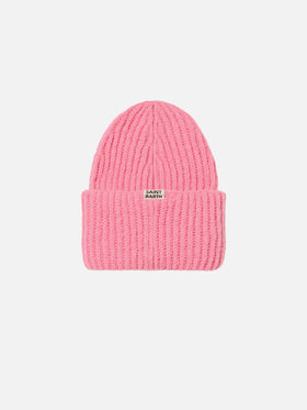 Girl brushed and ultra soft beanie with Apres Chic embroidery - MC2 Saint Barth