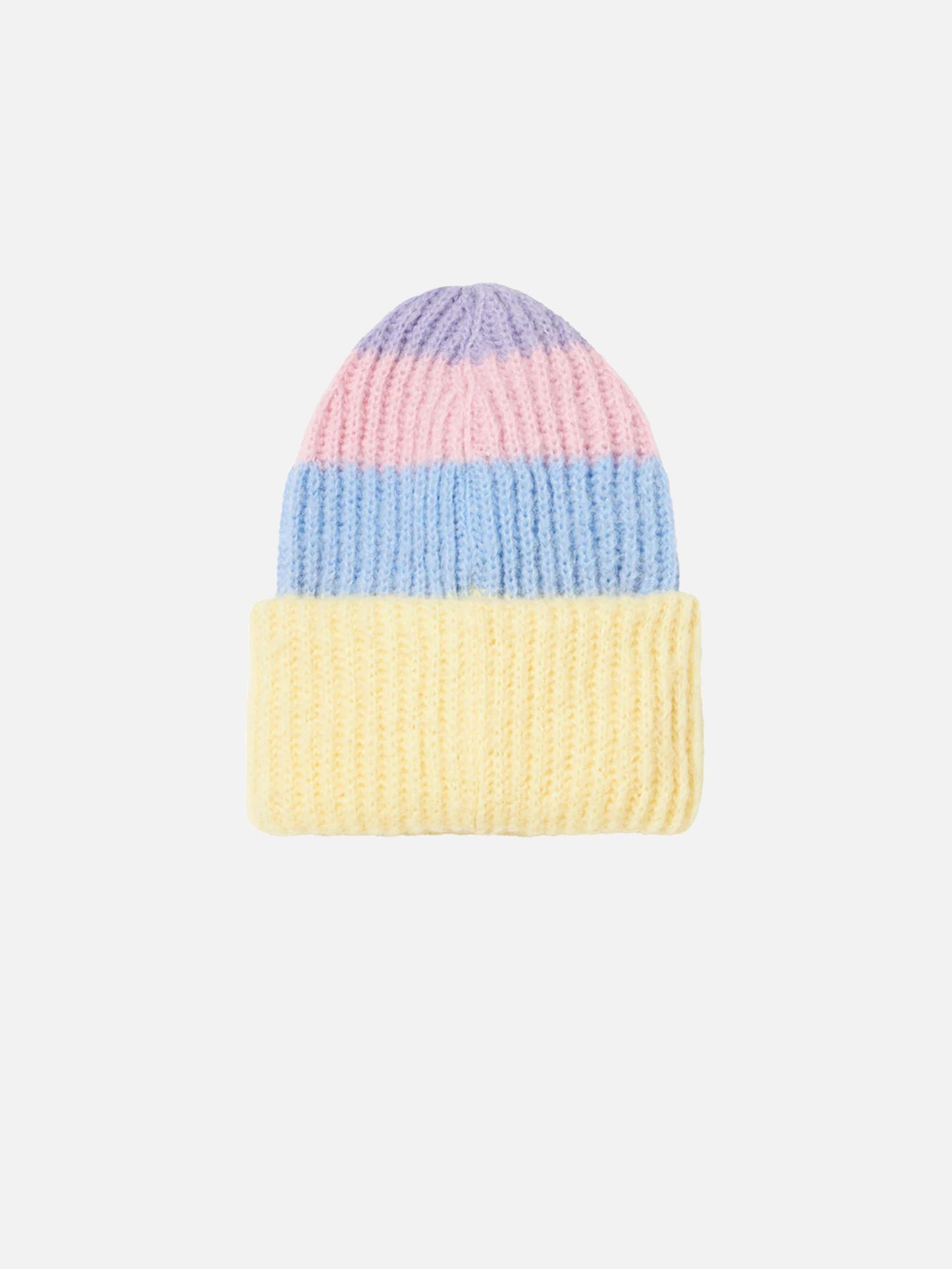 Girl brushed and ultra soft beanie with pastel shades - MC2 Saint Barth