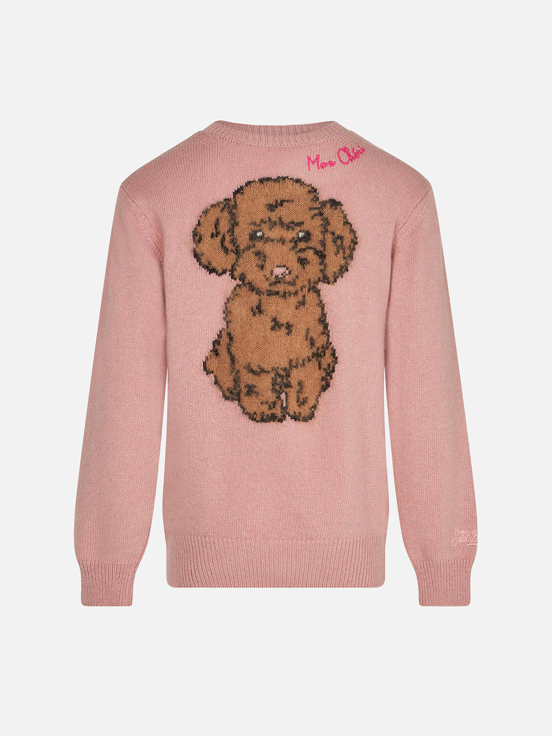 Girl crewneck sweater with dog print - MC2 Saint Barth