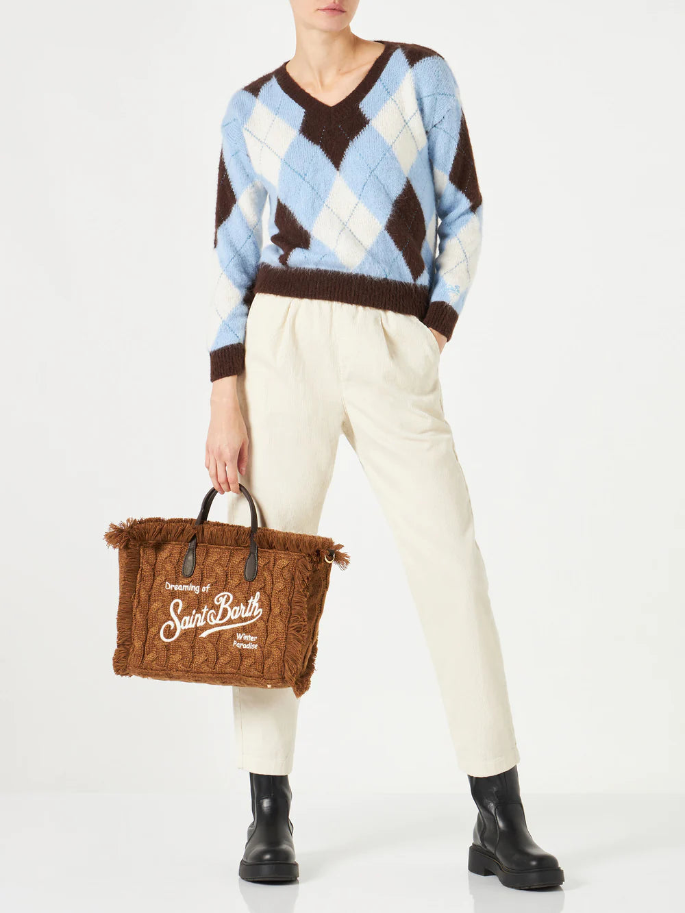 Borsa a mano Colette con stampa tartan