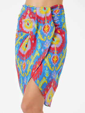 Woman mid skirt Amanda with multicolor print - MC2 Saint Barth