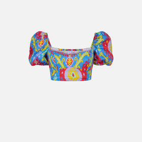 Crop top with ikat print - MC2 Saint Barth