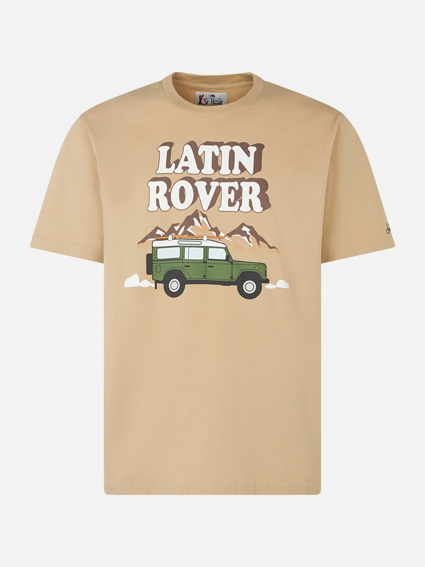 Man heavy cotton t-shirt with Latin Rover print - MC2 Saint Barth