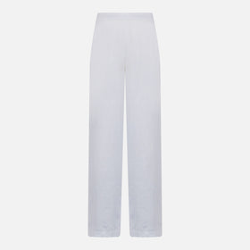 Pantalone da donna in lino bianco