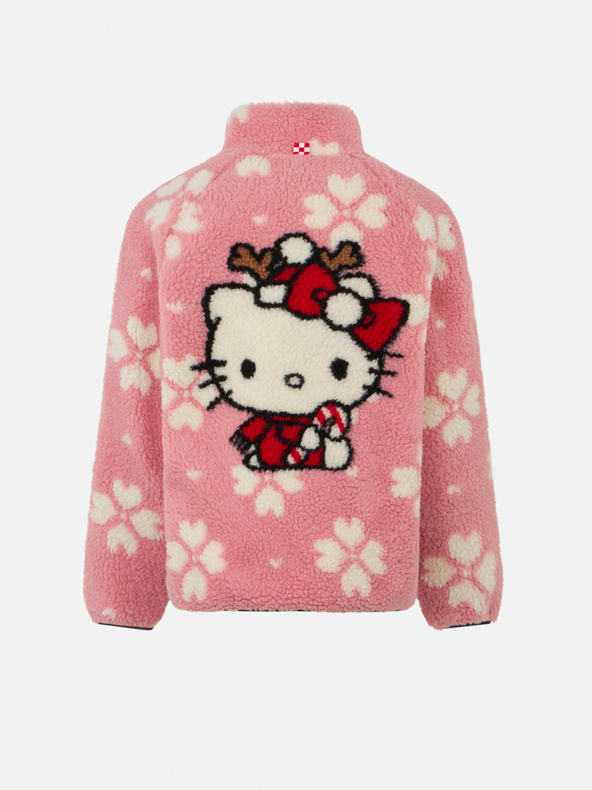 Girl sherpa jacket with Hello Kitty print | HELLO KITTY SPECIAL EDITION - MC2 Saint Barth