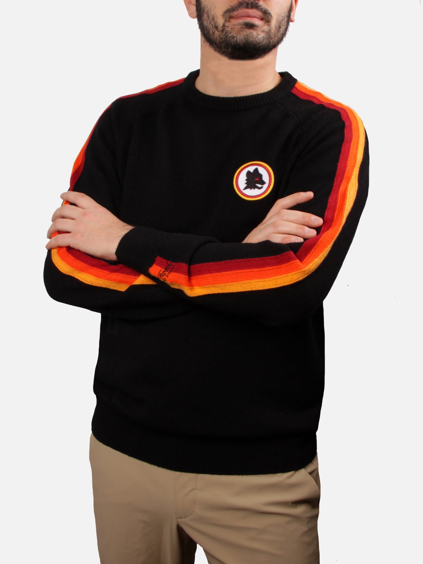 Man crewneck sweater with Roma patch | AS ROMA SPECIAL EDITION - MC2 Saint Barth