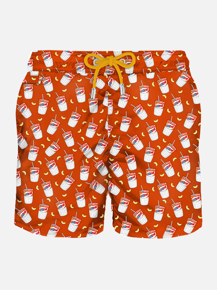 Man light fabric swim shorts with Estathé print | Estathé® Special Edition - MC2 Saint Barth