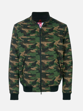 Man mid-weight camouflage bomber jacket Traveler - MC2 Saint Barth