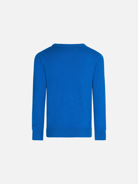 Boy sweater with mountains postcard print - MC2 Saint Barth