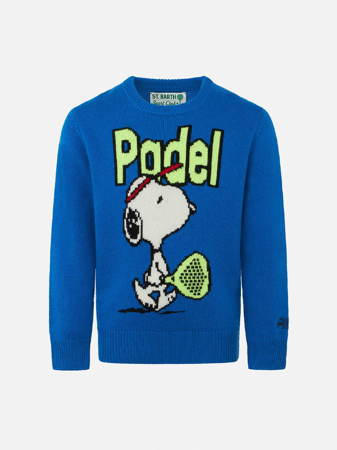 Maglione da bambino girocollo con stampa jacquard padel Snoopy | SNOOPY - EDIZIONE SPECIALE PEANUTS™