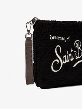 Parisienne sherpa fabric crossbody bag