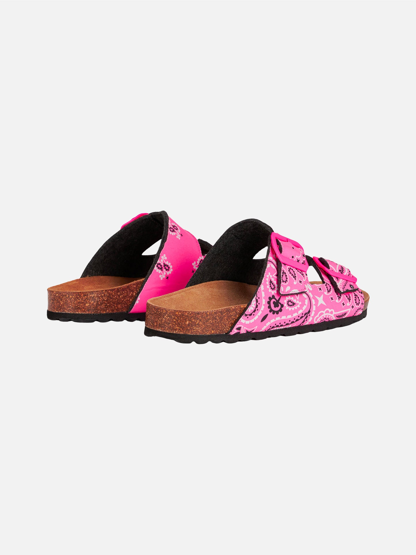 Woman sandals with pink bandanna print - MC2 Saint Barth