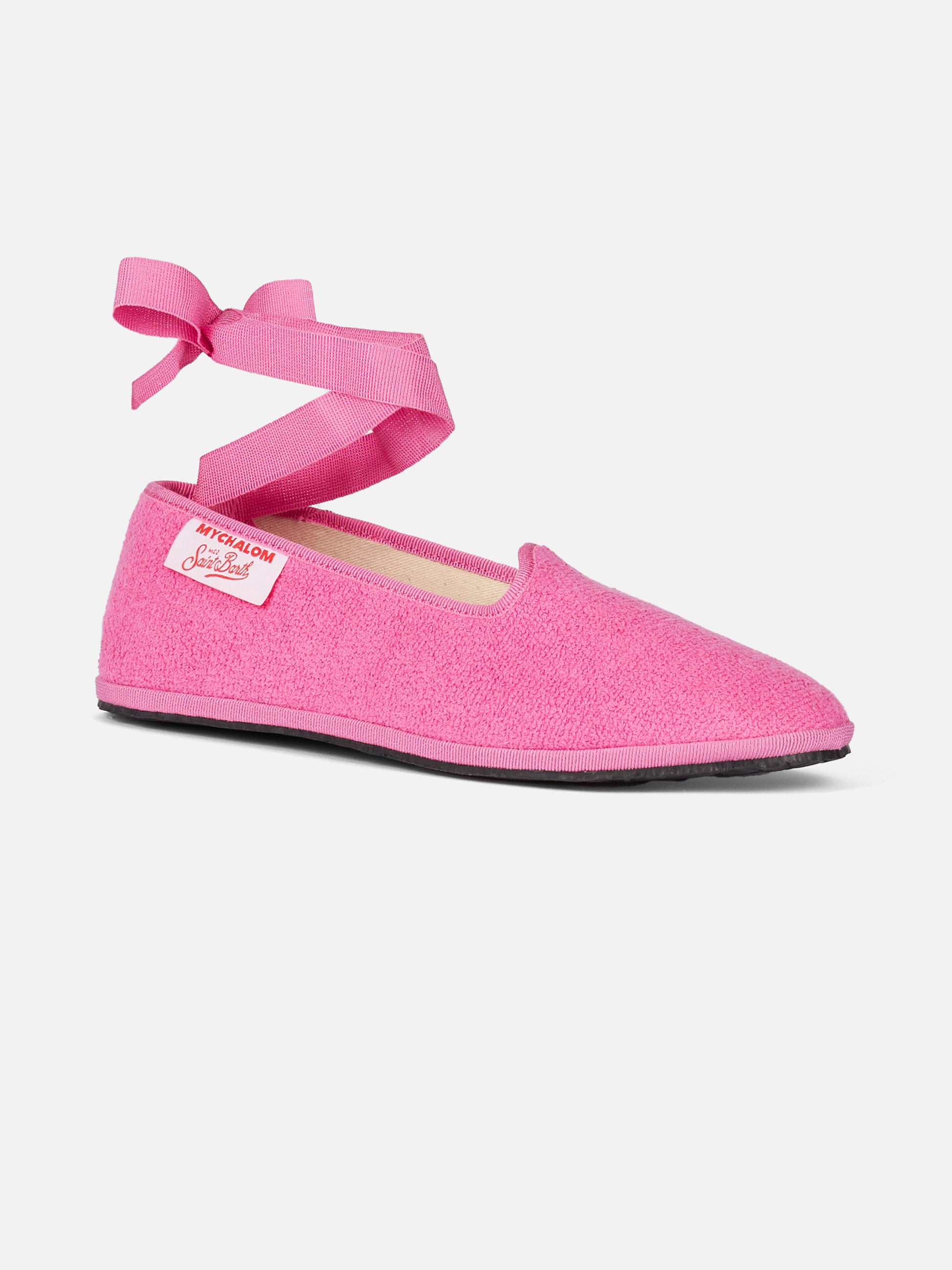 Woman pink terry slipper loafer | MY CHALOM SPECIAL EDITION - MC2 Saint Barth
