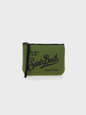 Aline military green  scuba pochette