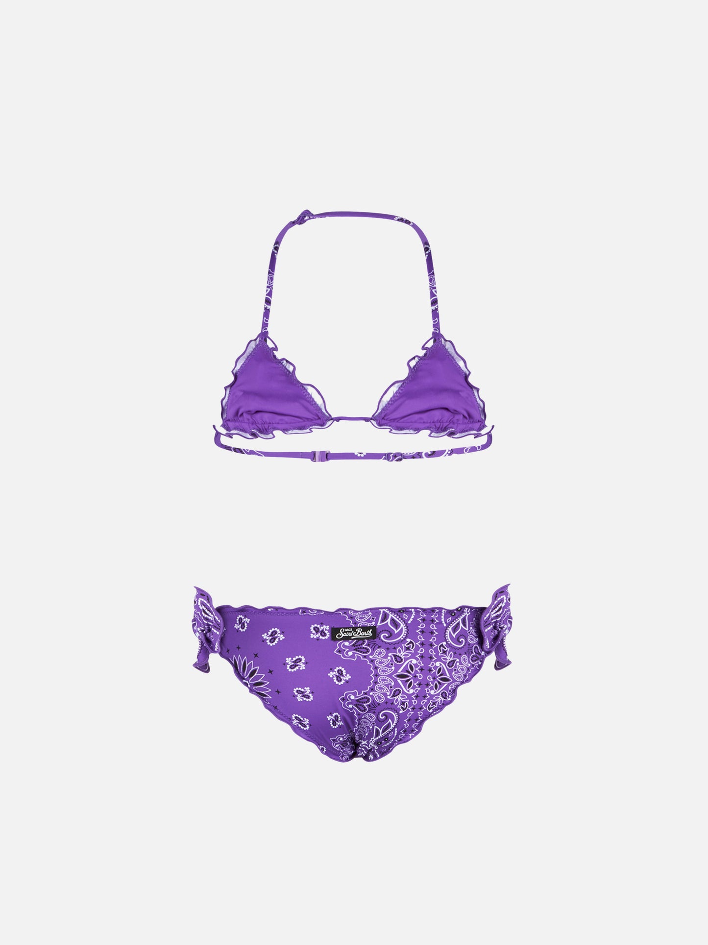 Mädchen-Triangel-Bikini mit Bandana-Print