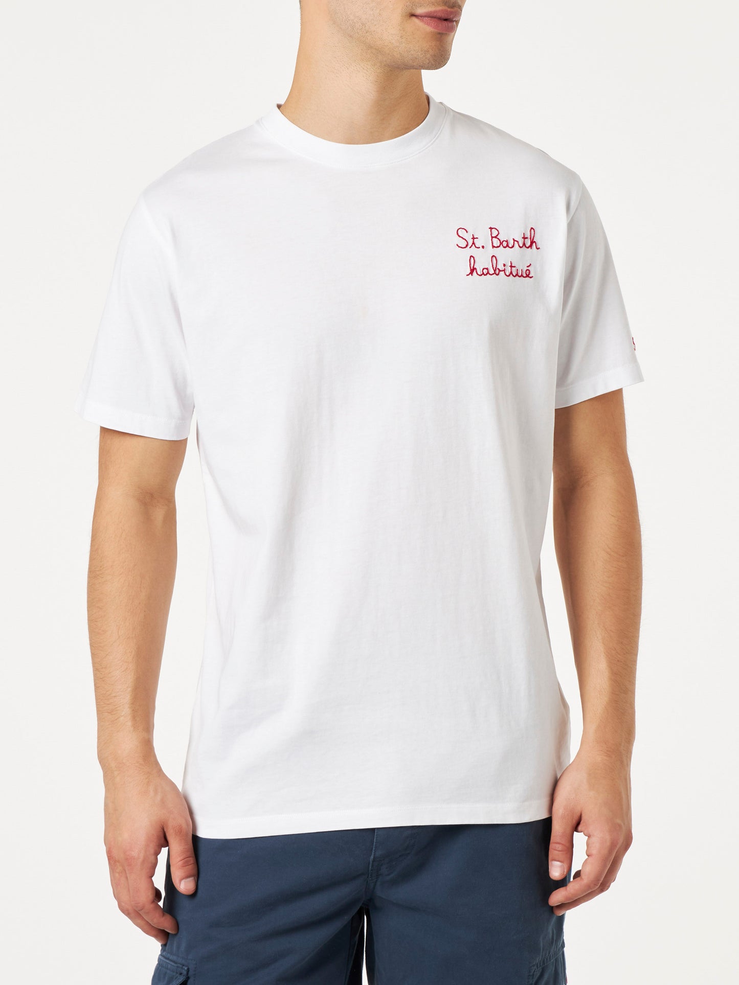 T-shirt da uomo con ricamo St. Barth Habituè