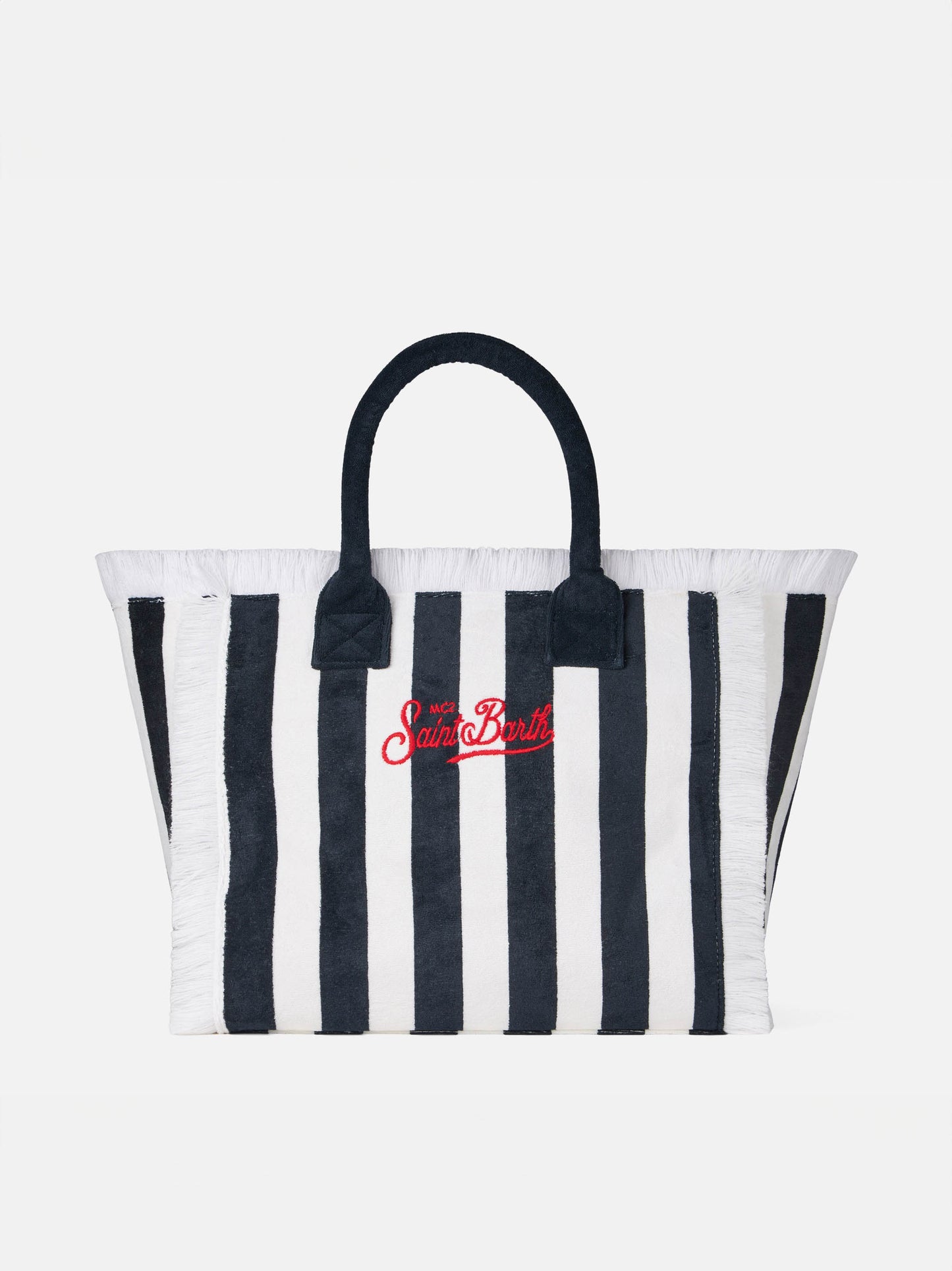Borsa a spalla Vanity in spugna con ricamo Saint Barth