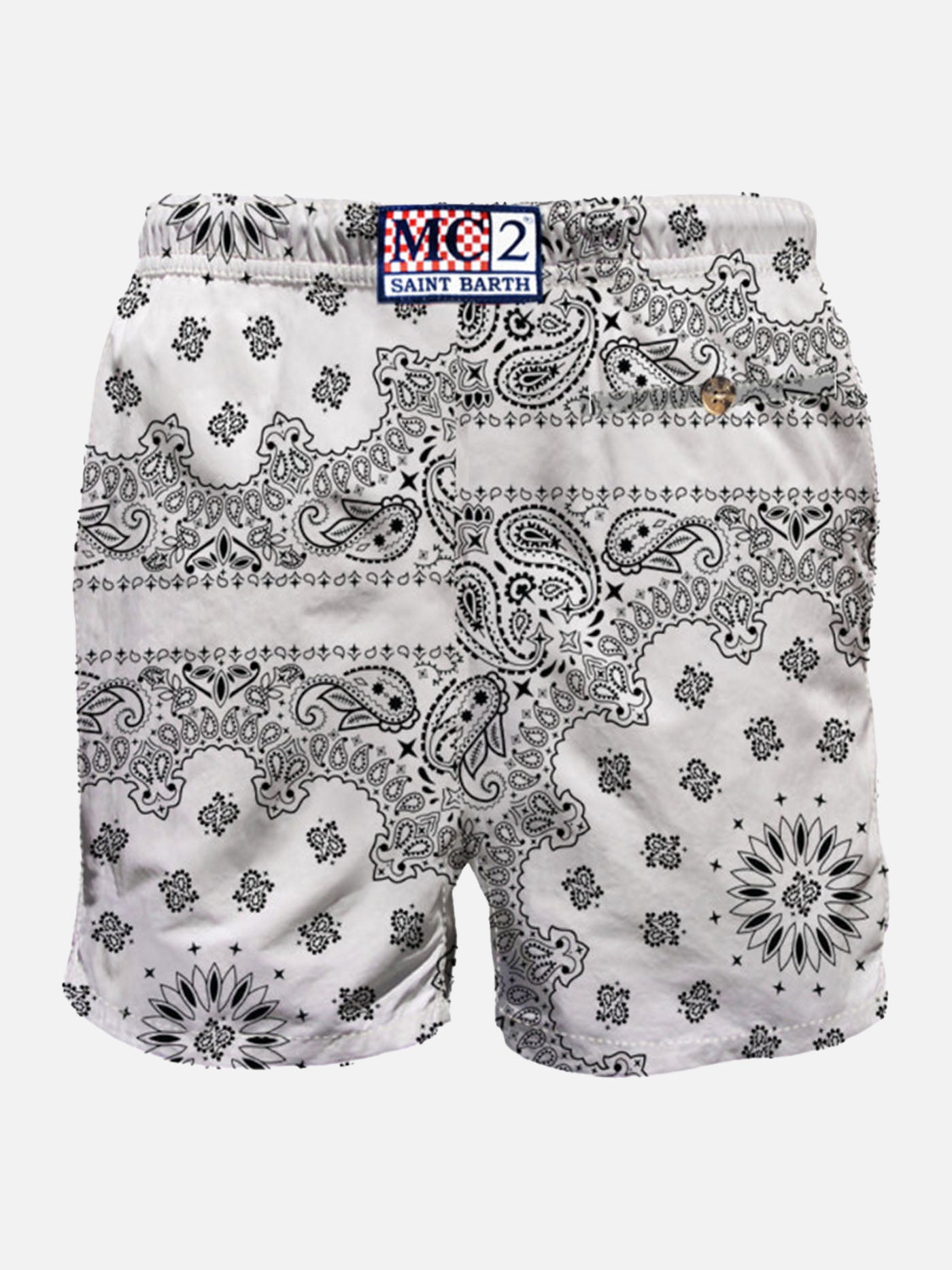 Man swim shorts with white bandanna print - MC2 Saint Barth
