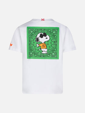 Boy cotton t-shirt with I'm cool front embroidery and Snoopy on the back | PEANUTS™ SPECIAL EDITION - MC2 Saint Barth