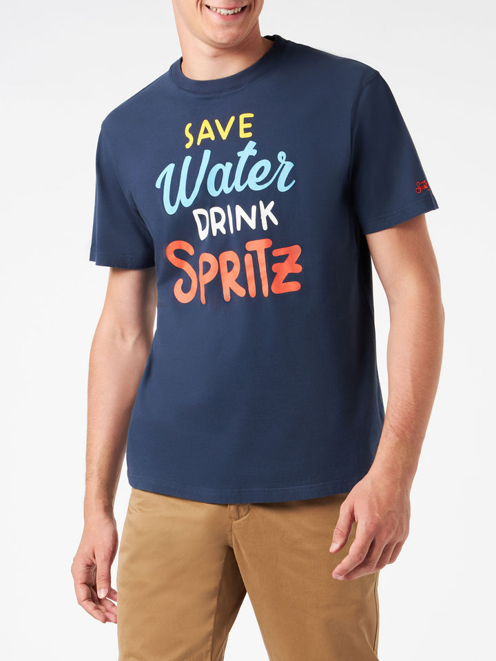 Man heavy cotton t-shirt with Spritz print - MC2 Saint Barth