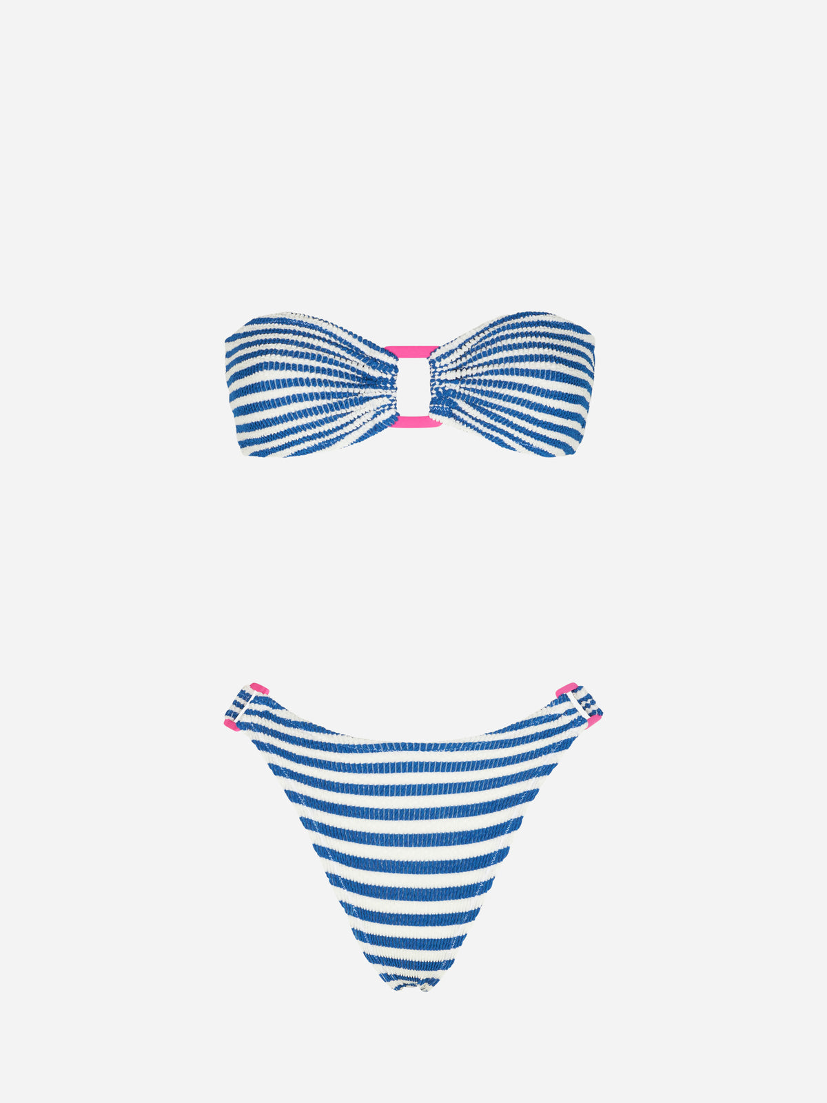 Bikini bandeau froissé pour femme