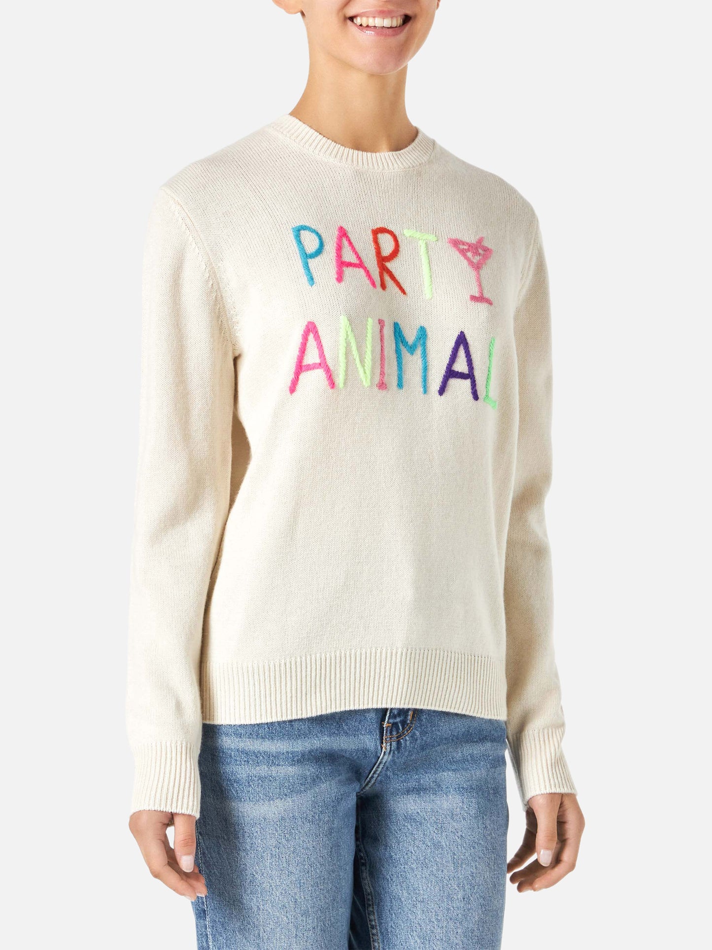 Maglione da donna con ricamo Party Animal