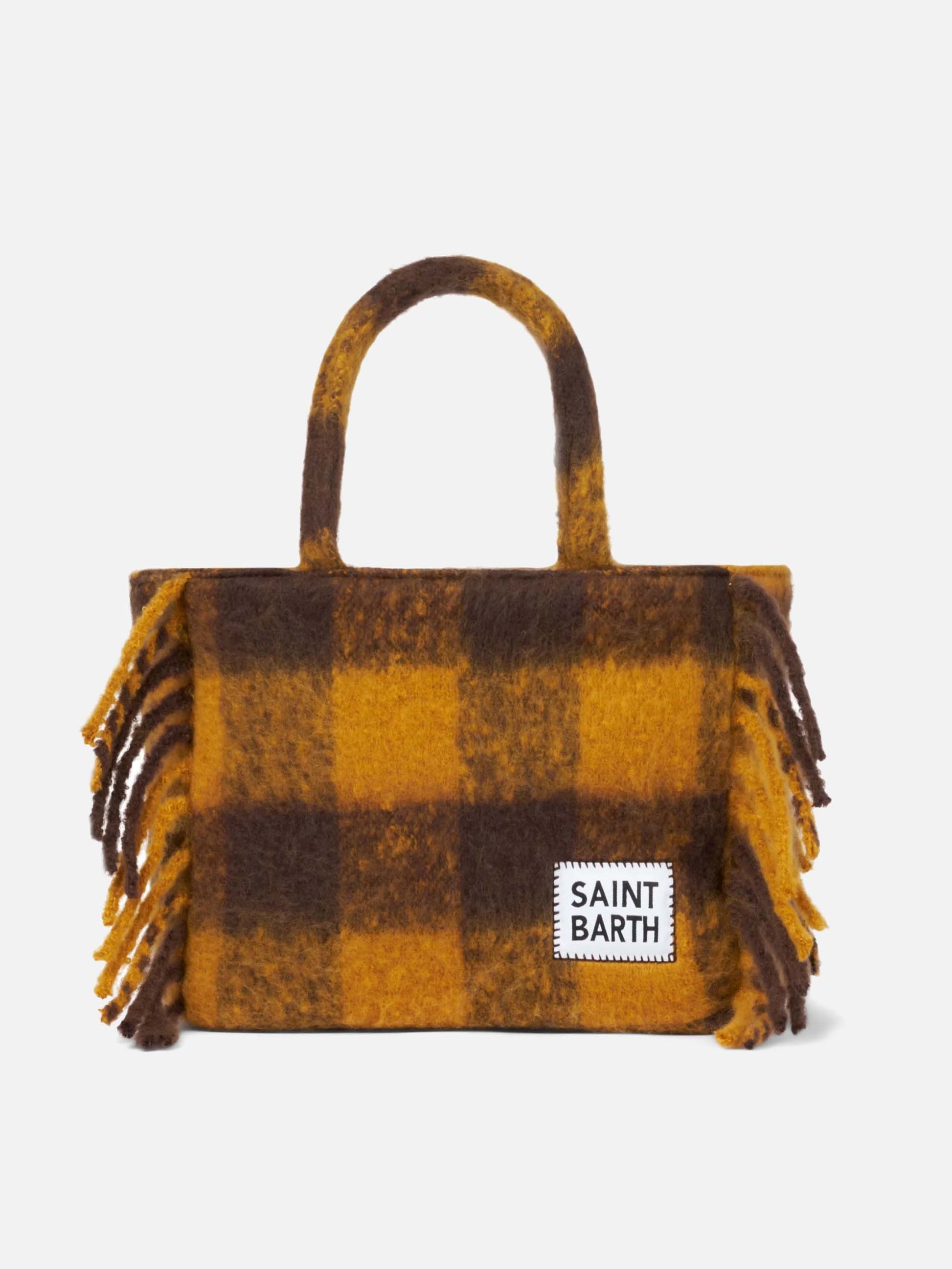 Colette blanket handbag with gingham print - MC2 Saint Barth