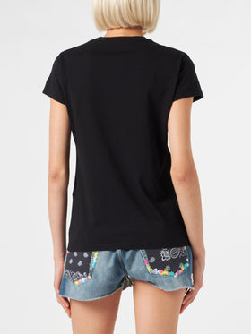 Woman cotton t-shirt with embroidery - MC2 Saint Barth