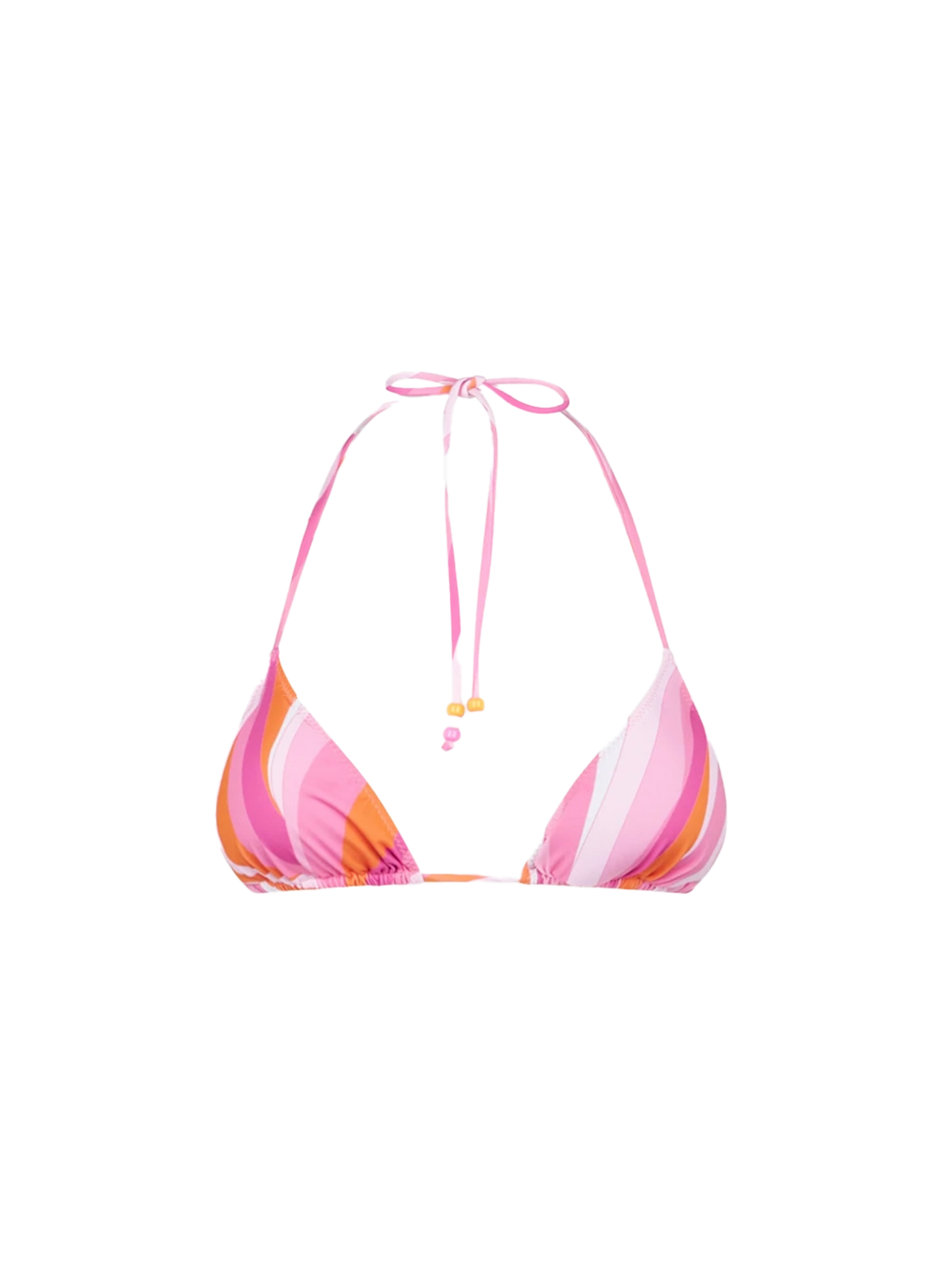 Woman triangle top with shape wave print