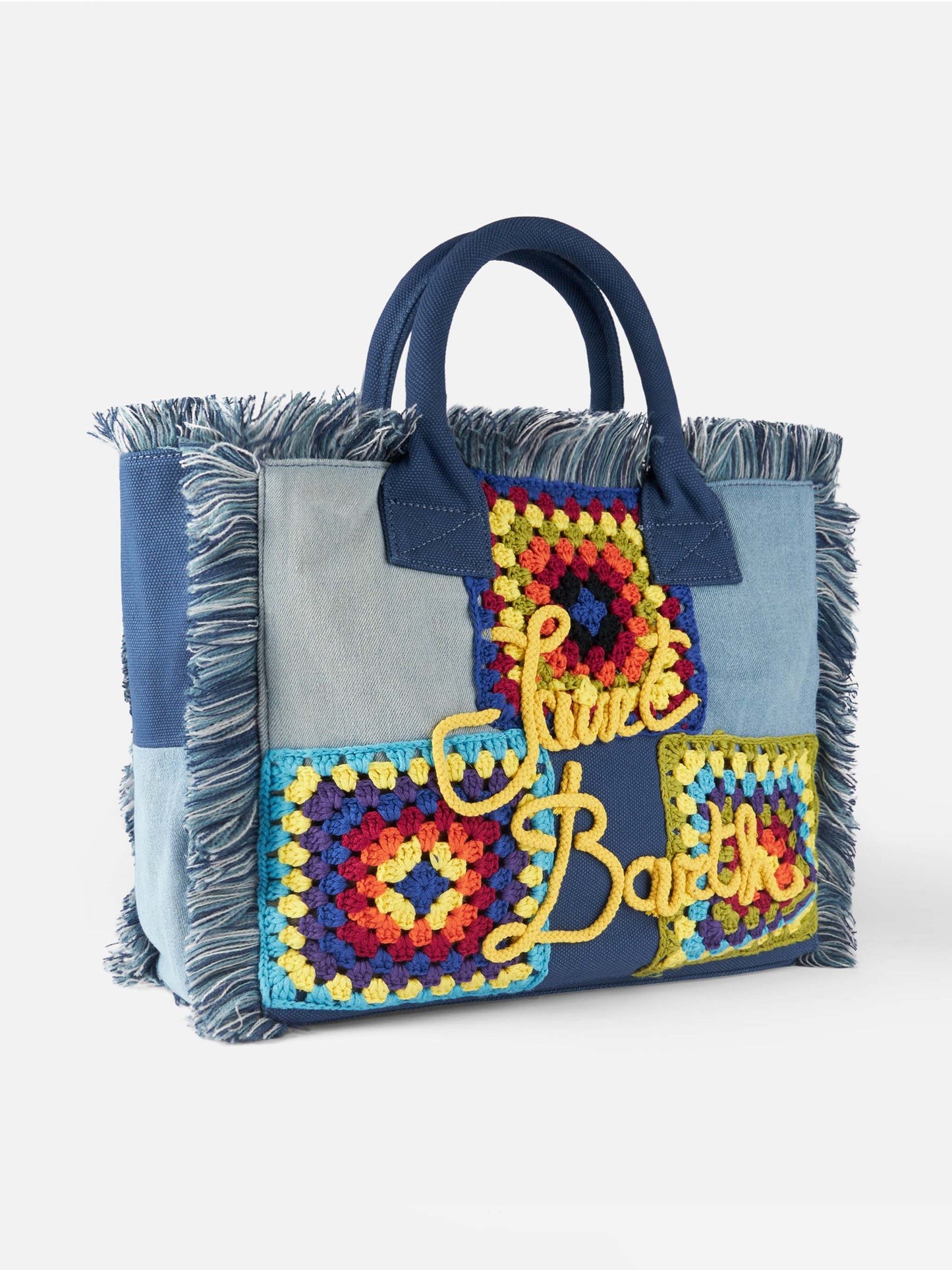 Vanity crochet patchwork shoulder bag