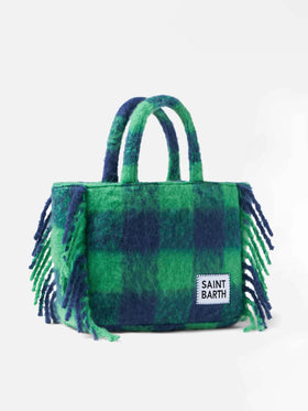 Colette handbag with green tartan print - MC2 Saint Barth