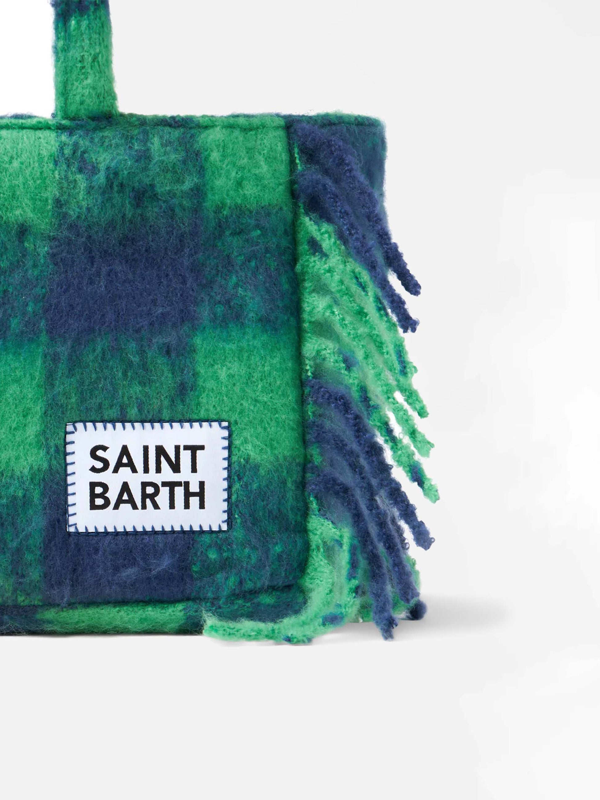 Colette handbag with green tartan print - MC2 Saint Barth