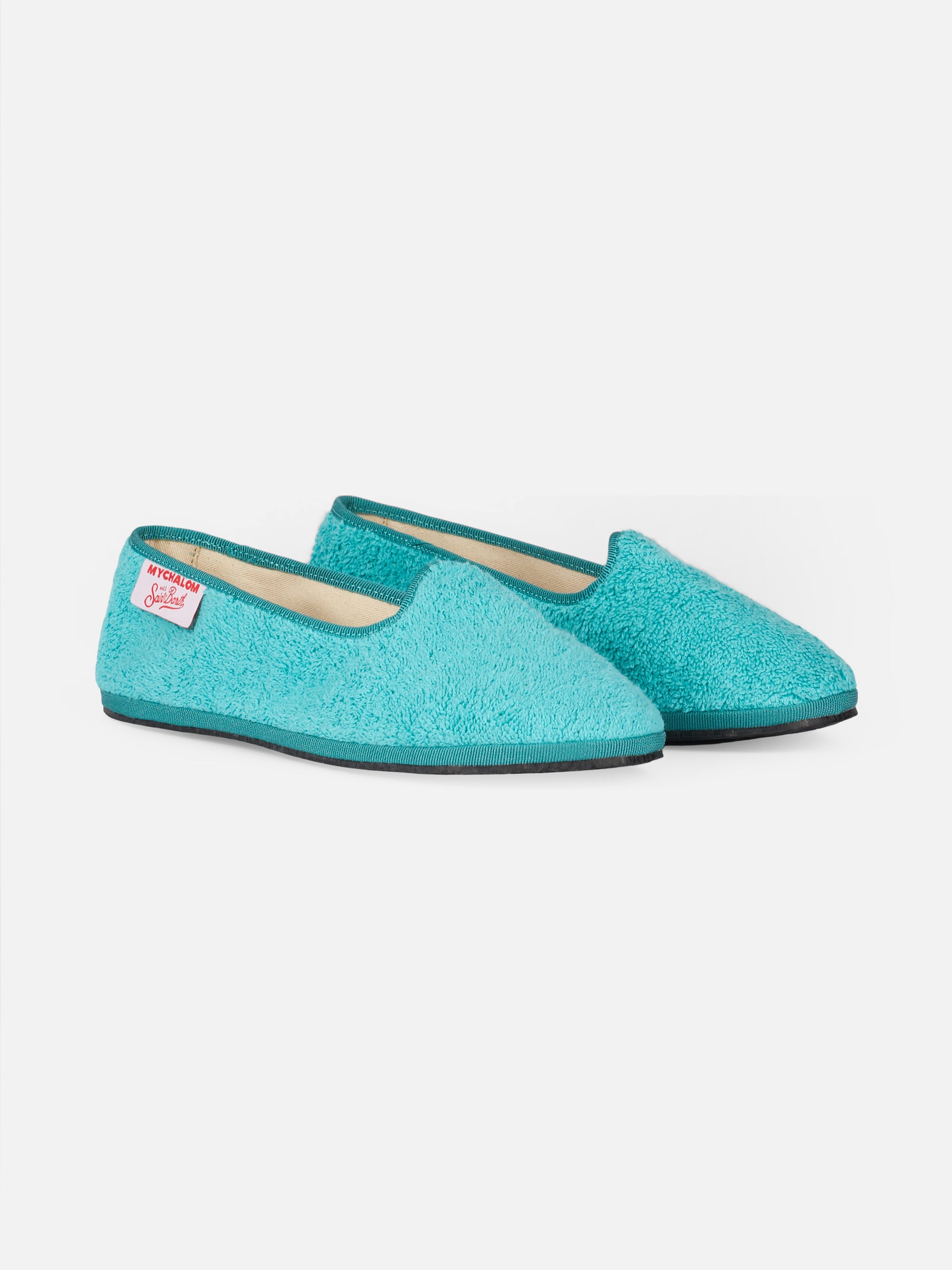 Woman aquamarine terry slipper loafers | MY CHALOM SPECIAL EDITION - MC2 Saint Barth
