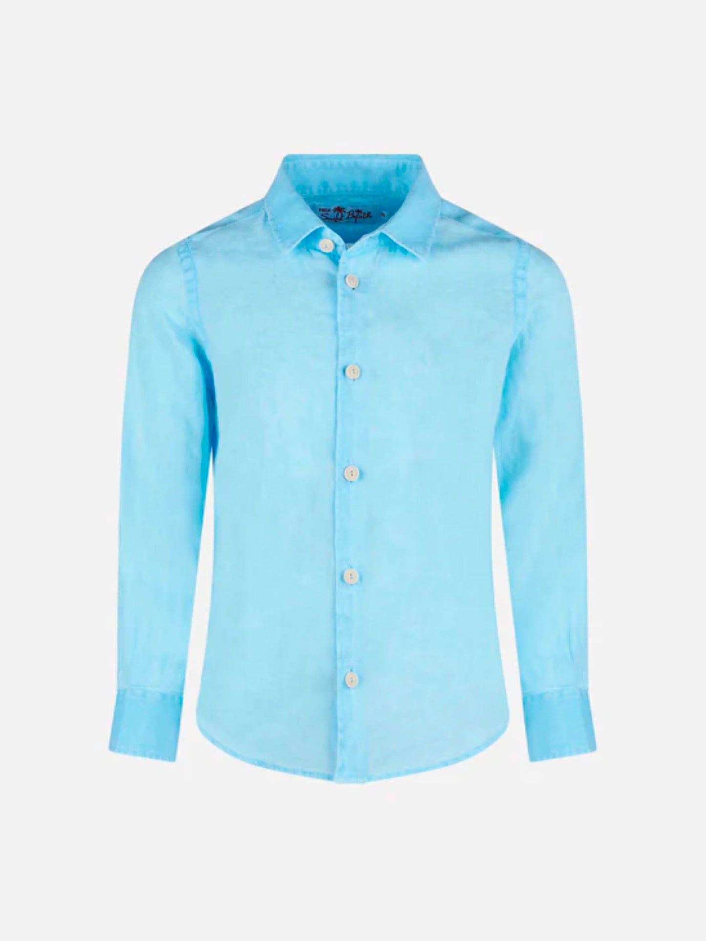 Water color light blue kid linen shirt Agnes - MC2 Saint Barth