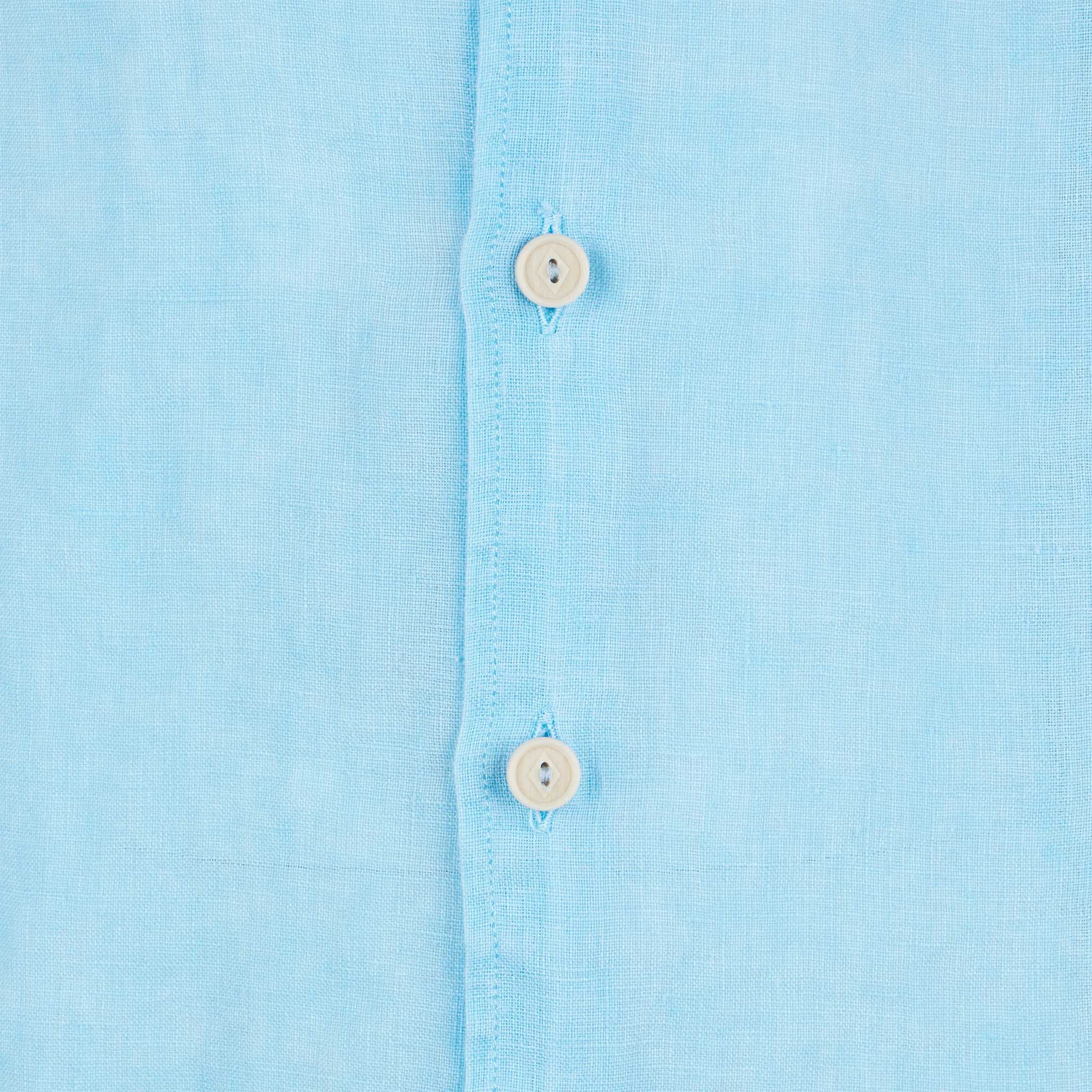 Water color light blue kid linen shirt Agnes - MC2 Saint Barth