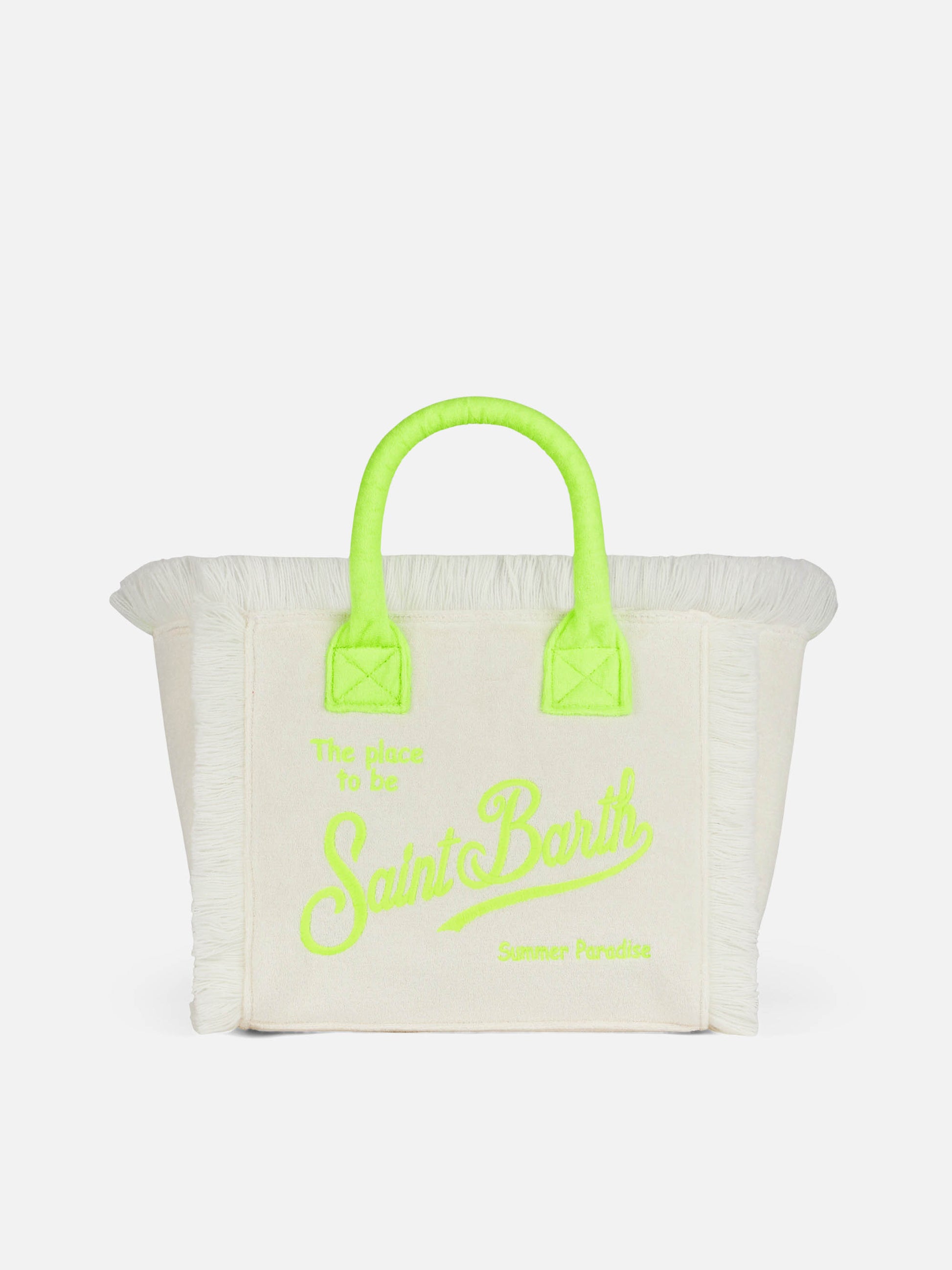 Colette white terry handbag with Saint Barth logo - MC2 Saint Barth