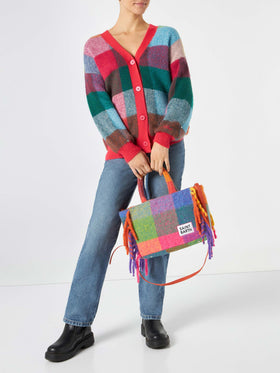 Colette blanket handbag with check print - MC2 Saint Barth