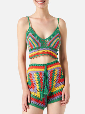 Multicolor crochet top - MC2 Saint Barth