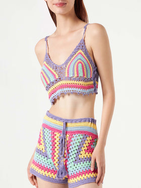 Multicolor crochet top - MC2 Saint Barth
