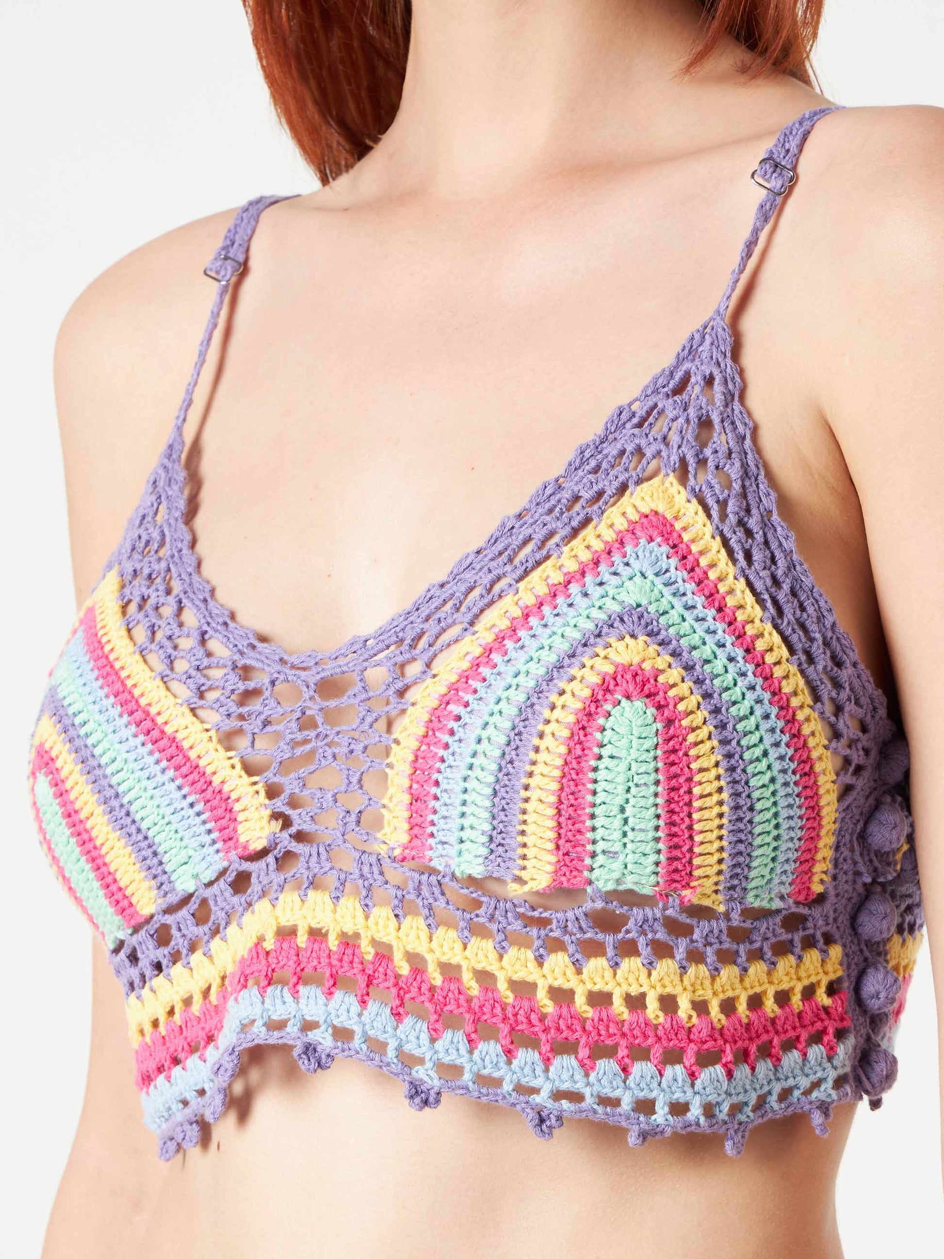 Multicolor crochet top - MC2 Saint Barth