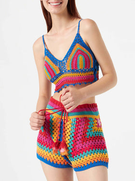 Multicolor crochet top - MC2 Saint Barth